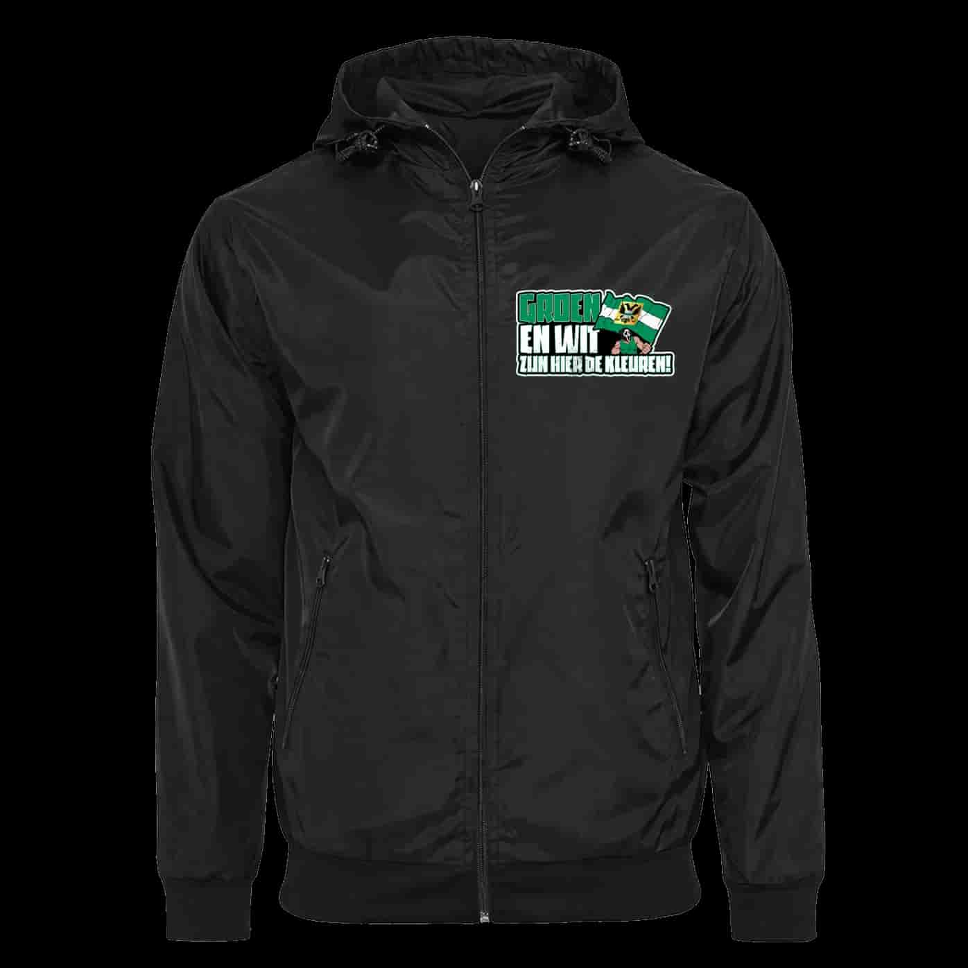 Groen en wit zijn hier de kleuren Jacket with Zip-Off Balaclava