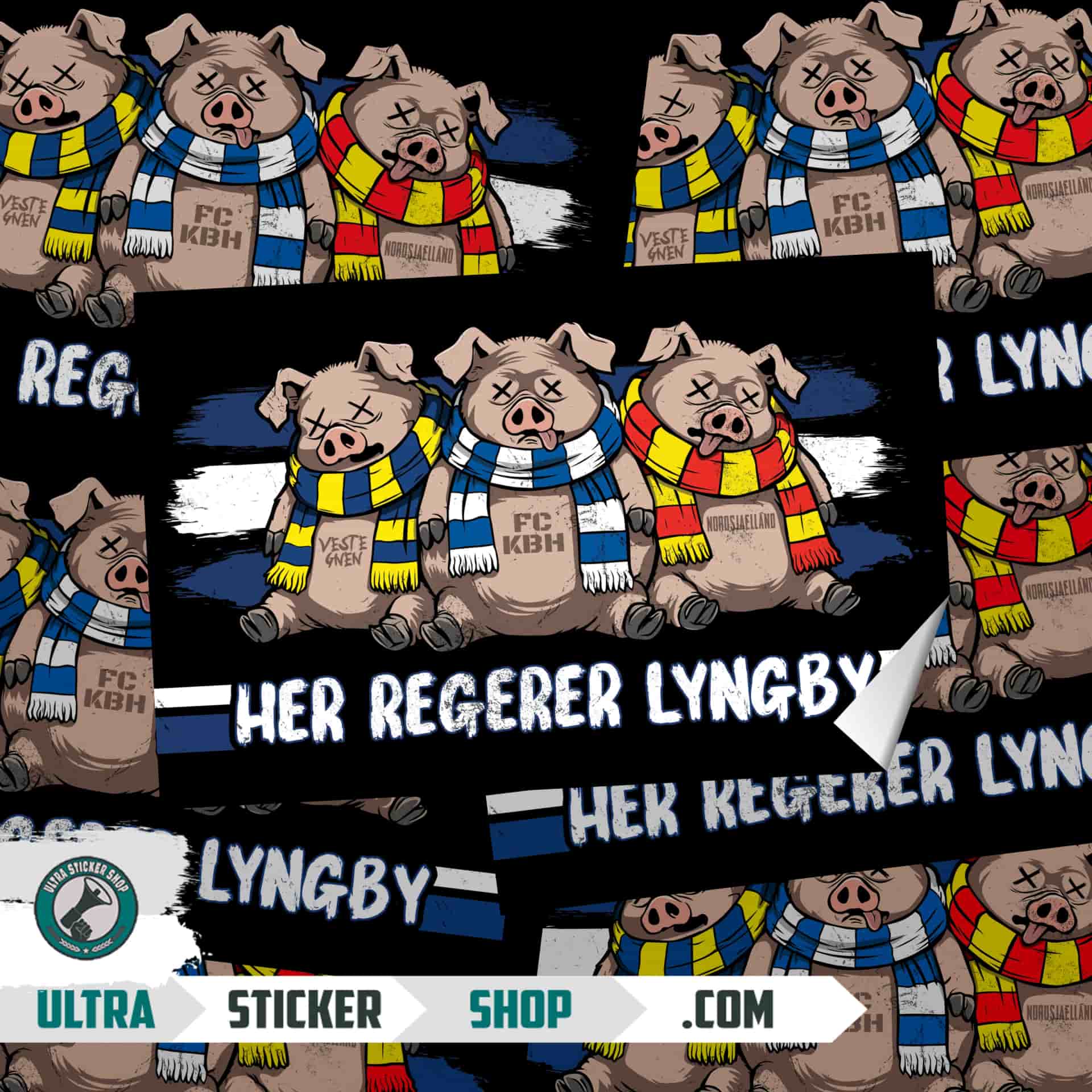 Her Regerer Lyngby Stickers