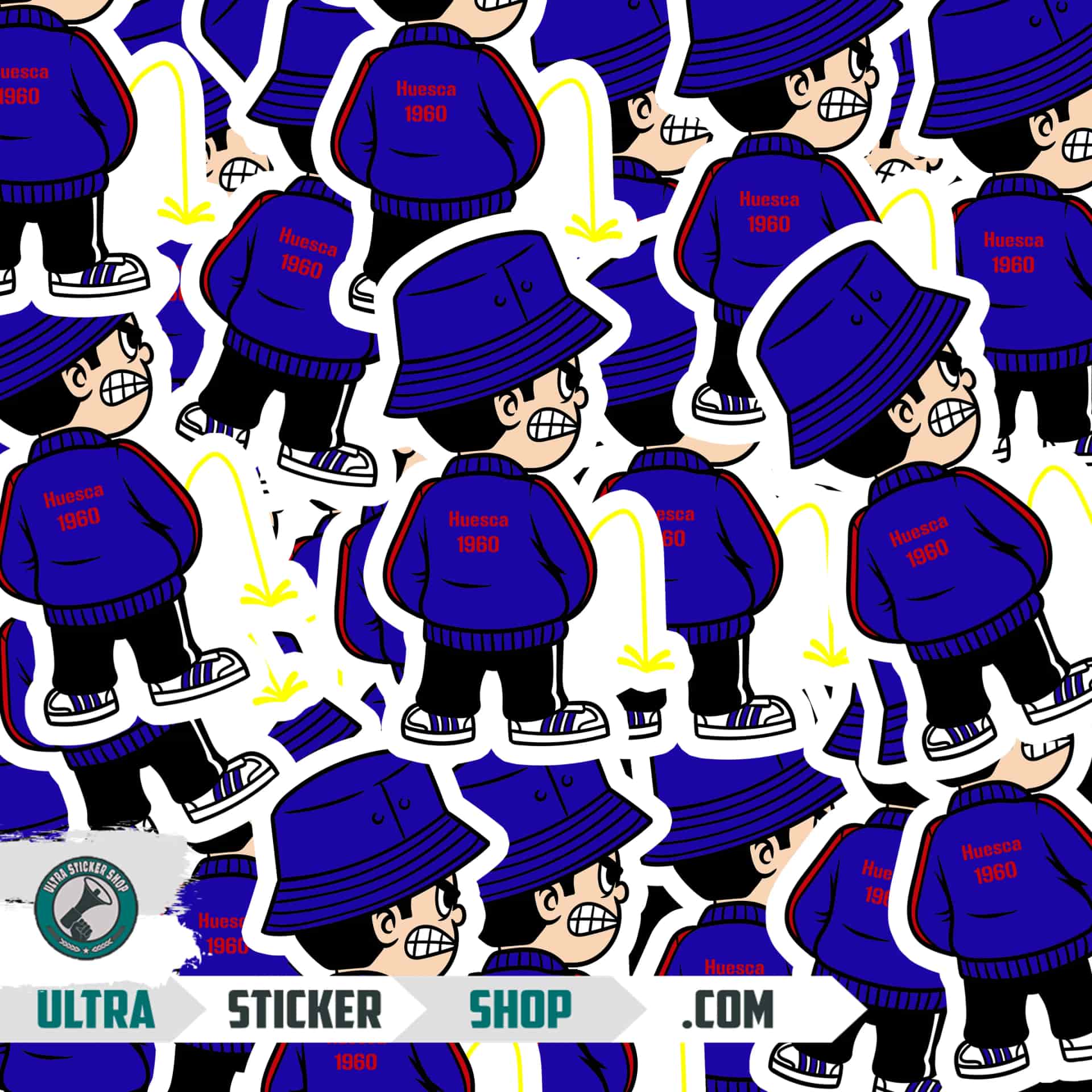 Huesca 1960 Pee Kid Stickers