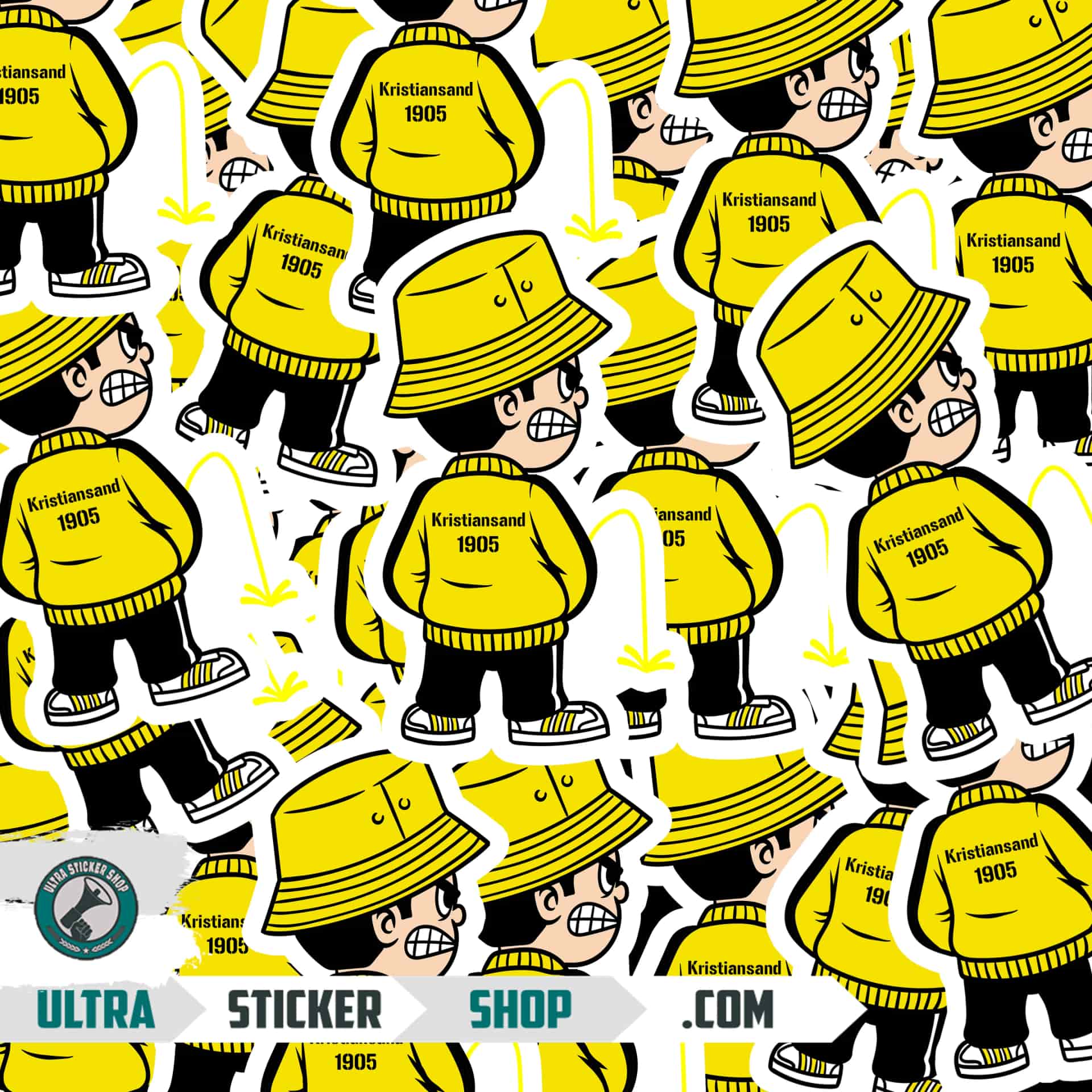 Kristiansand 1905 Pee Kid Stickers