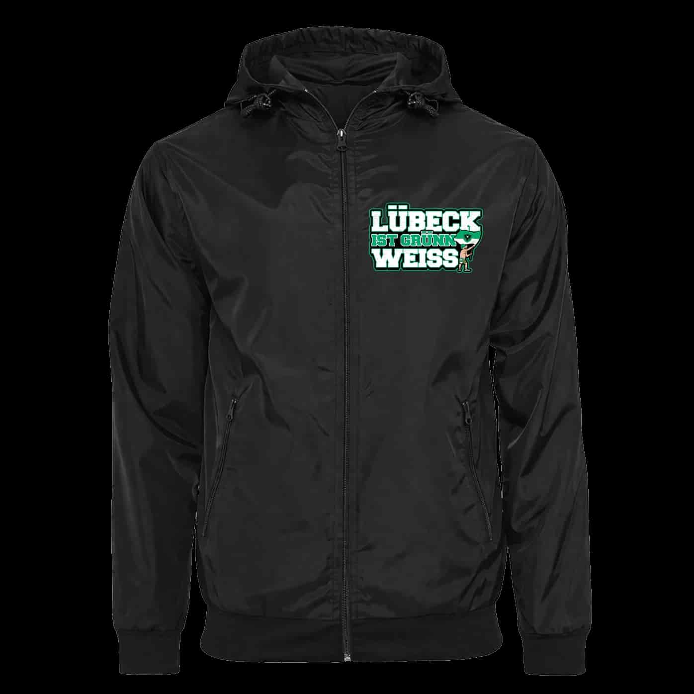 Lübeck ist Grünn weiss Jacket with Zip-Off Balaclava
