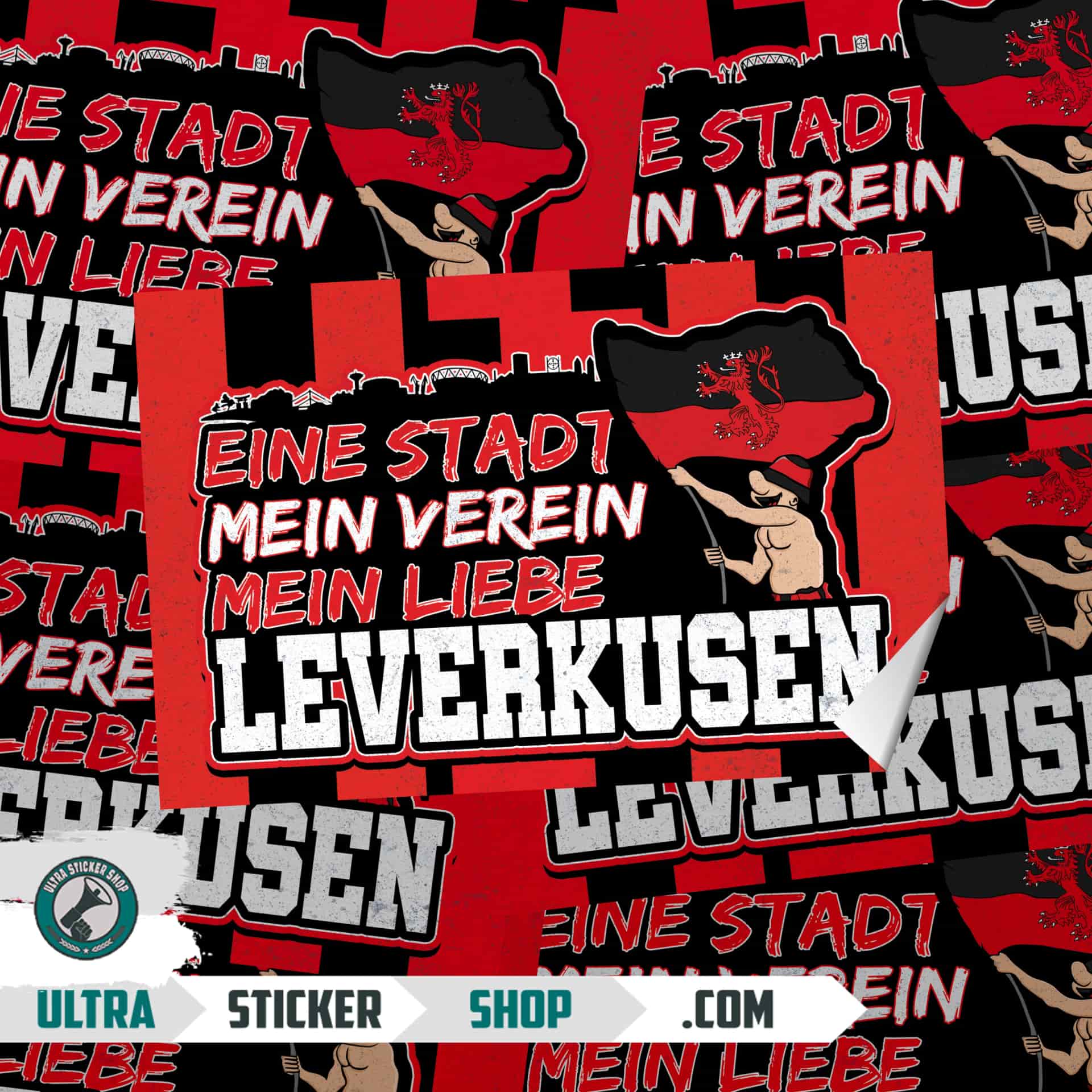 Leverkusen 1904, eine stadt, mein verein, mein liebe Stickers