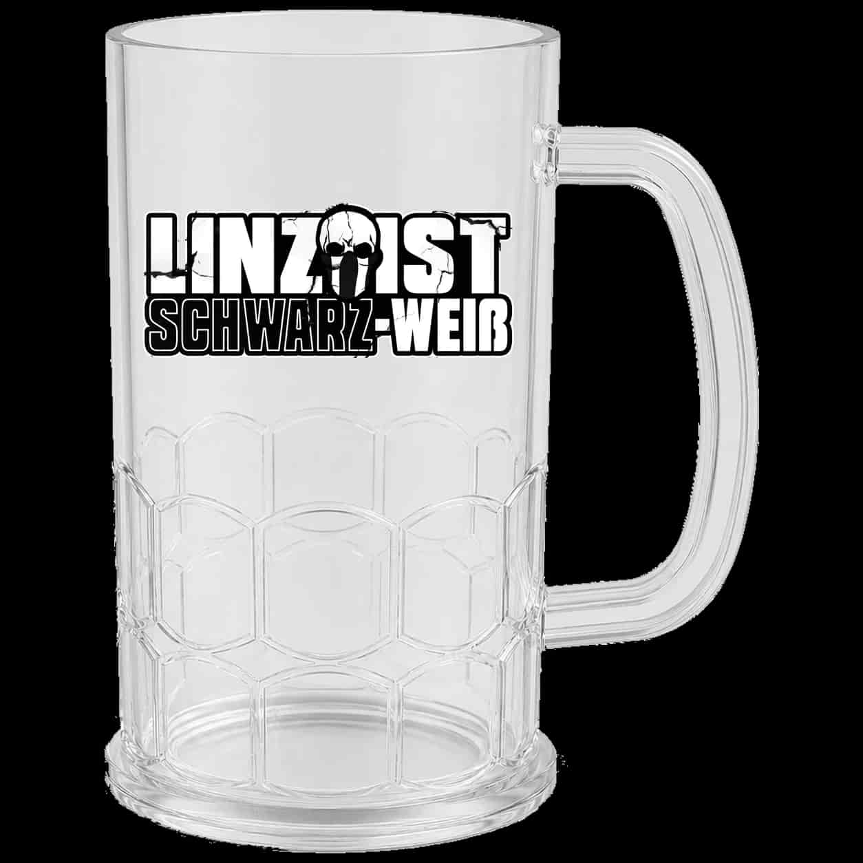 Linz ist schwarz-weiß Beer Mug