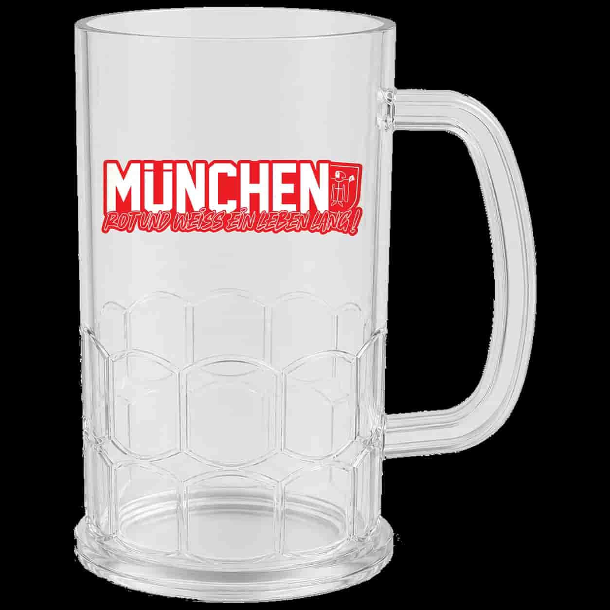 München, rot und weiss ein leben lang Beer Mug