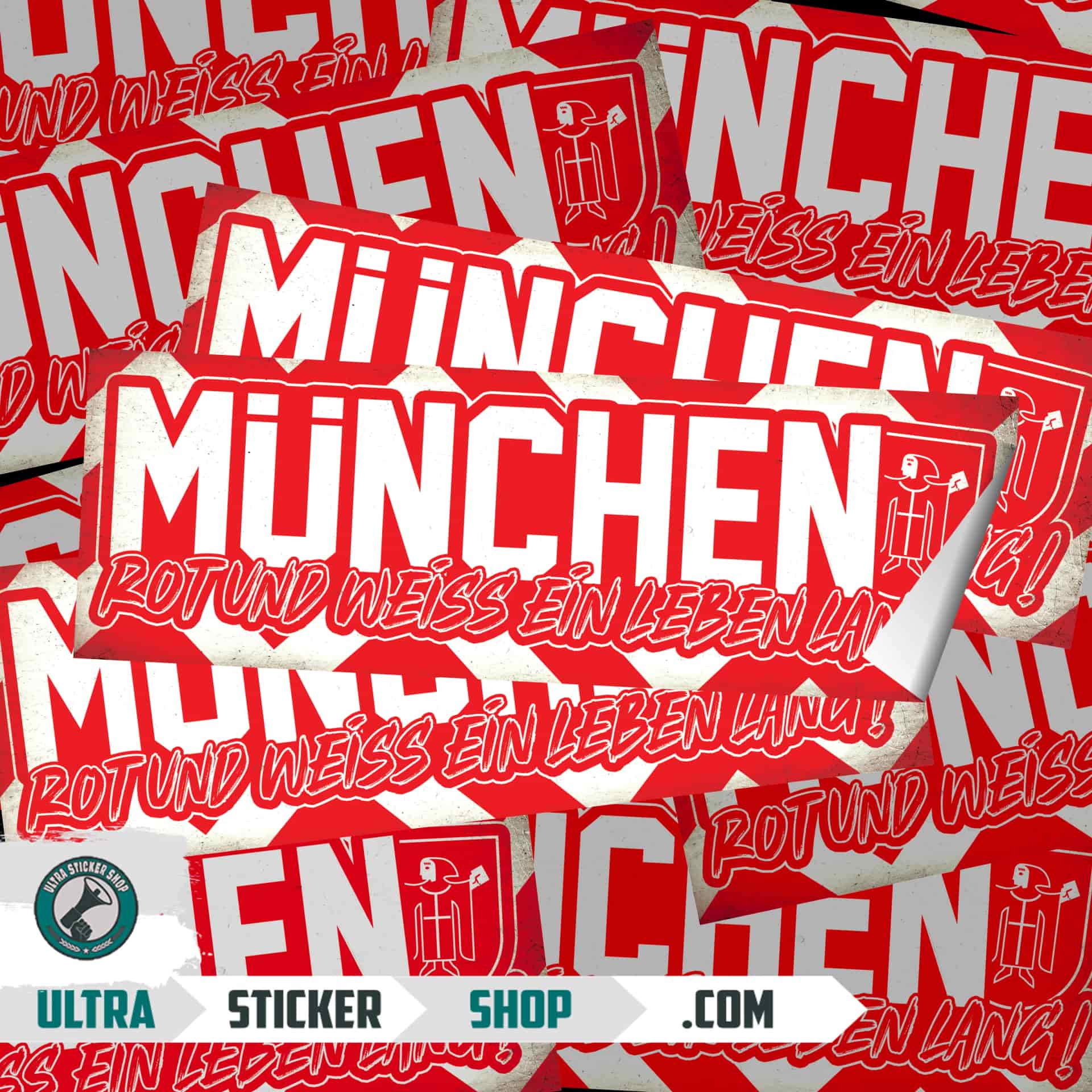 München, rot und weiss ein leben lang Stickers