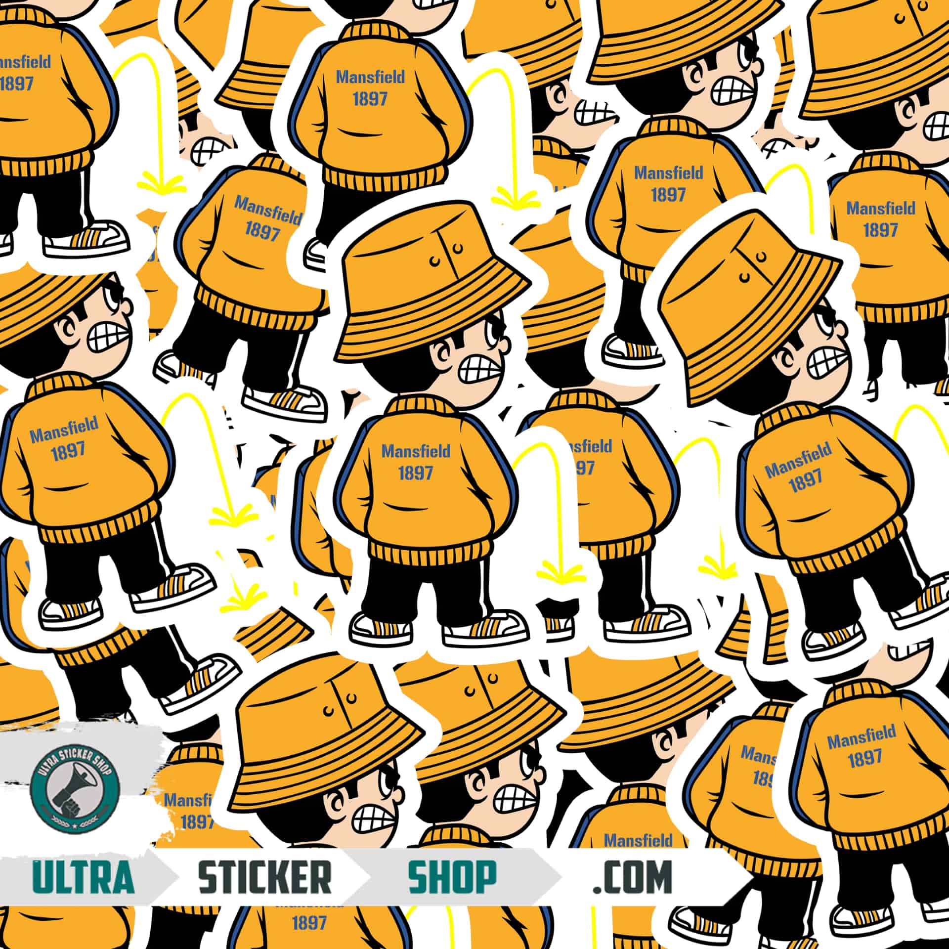 Mansfield 1897 Pee Kid Stickers