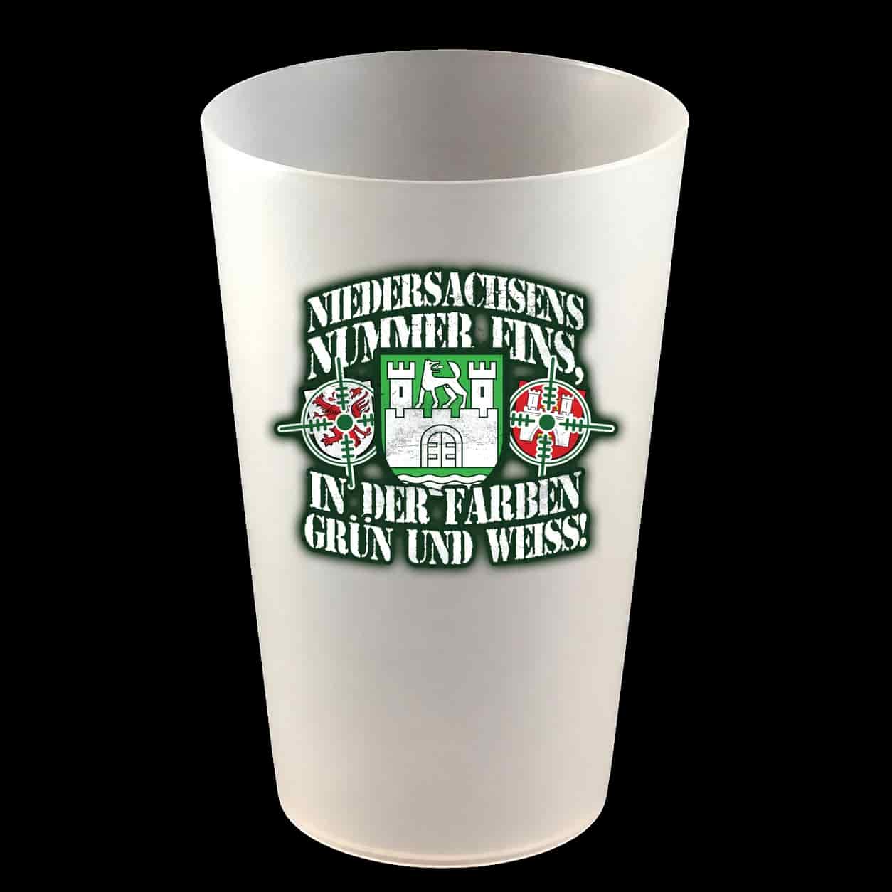 Niedersachsens nummer eins, in den farben grün und weiss Hardcup