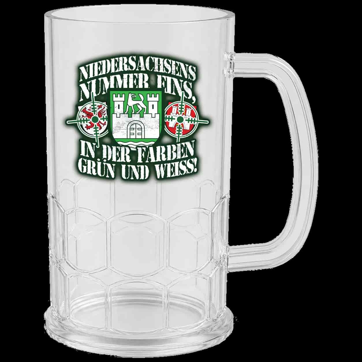 Niedersachsens nummer eins, in den farben grün und weiss Beer Mug