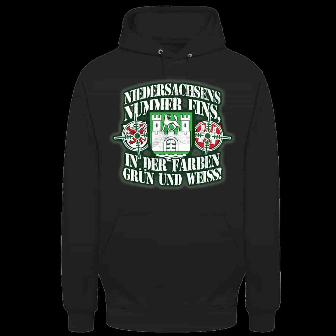 Niedersachsens nummer eins, in den farben grün und weiss Hoodie
