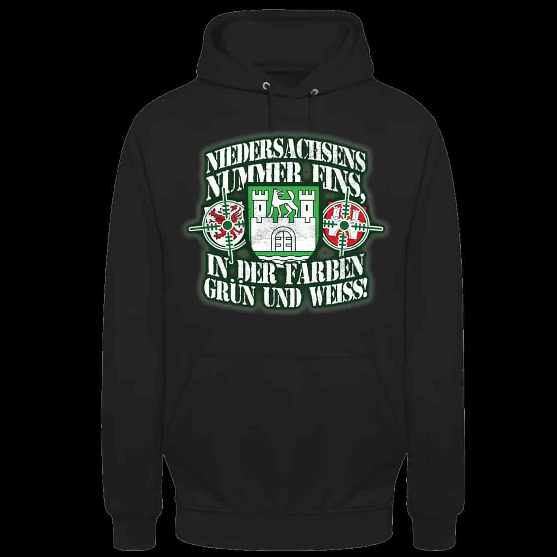 Niedersachsens nummer eins, in den farben grün und weiss Hoodie