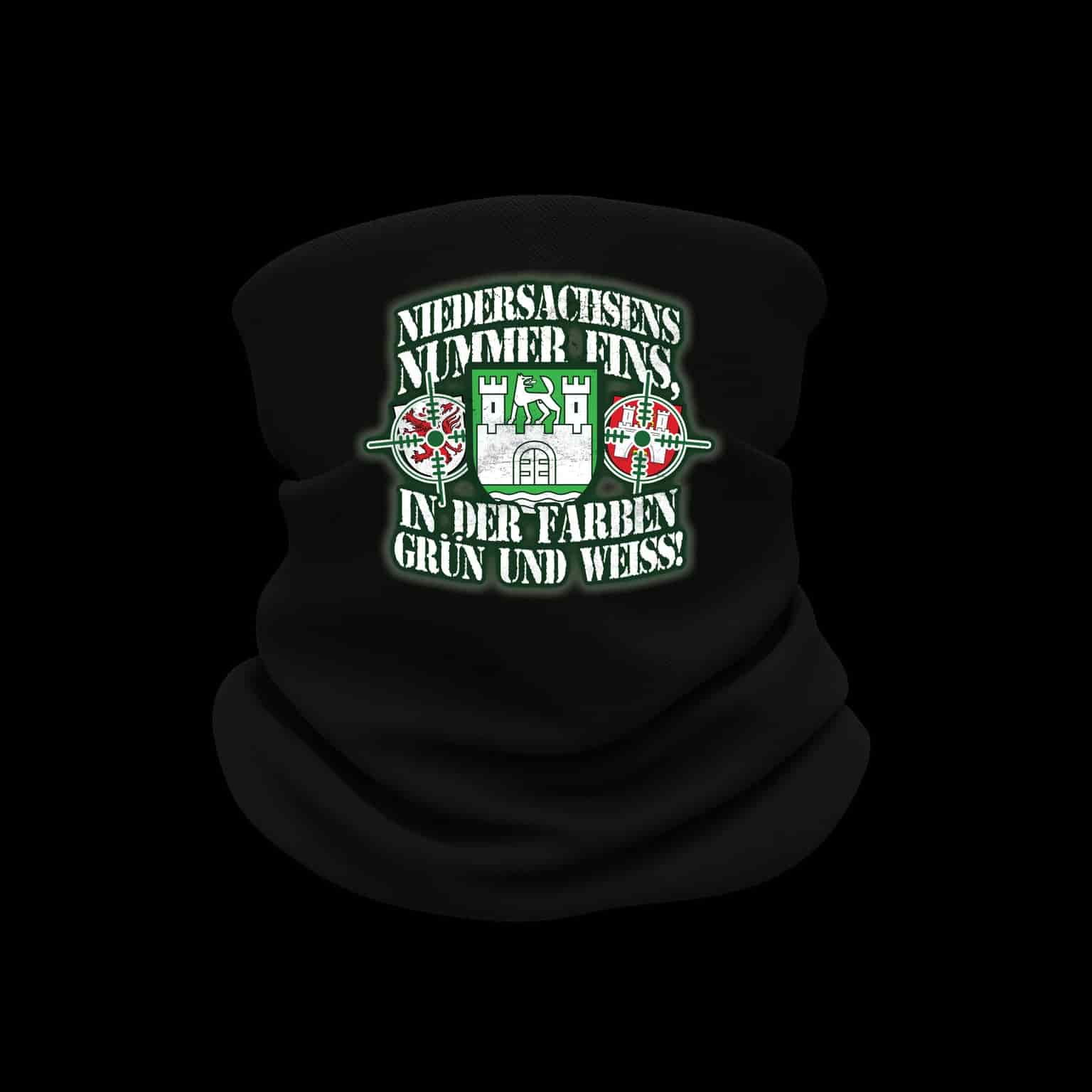 Niedersachsens nummer eins, in den farben grün und weiss Neckwarmer
