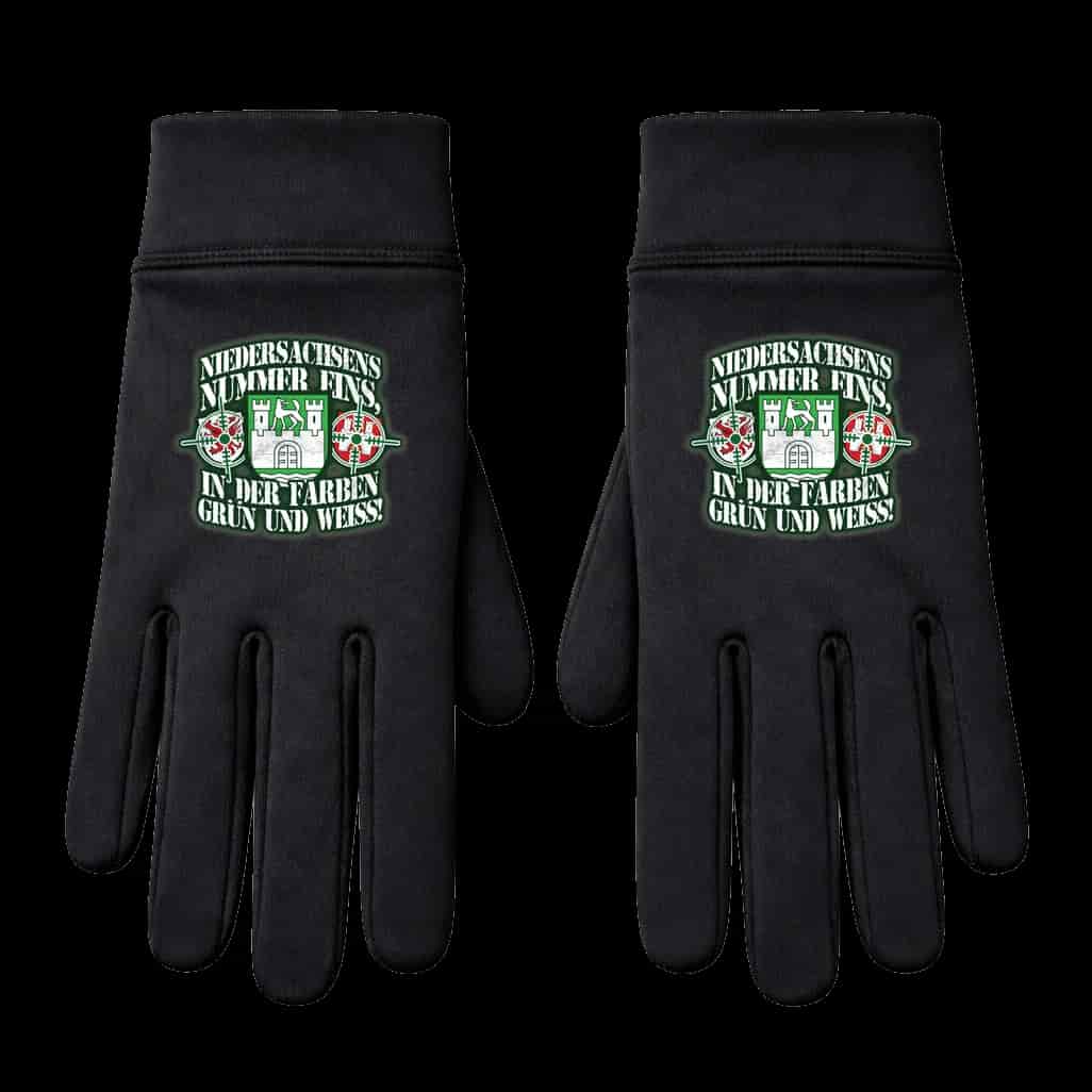 Niedersachsens nummer eins, in den farben grün und weiss Gloves