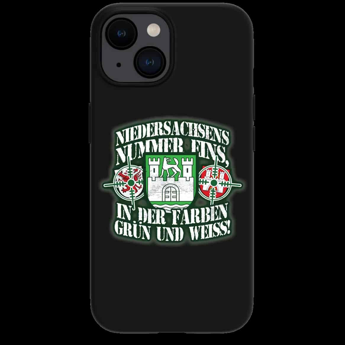 Niedersachsens nummer eins, in den farben grün und weiss Iphone Case