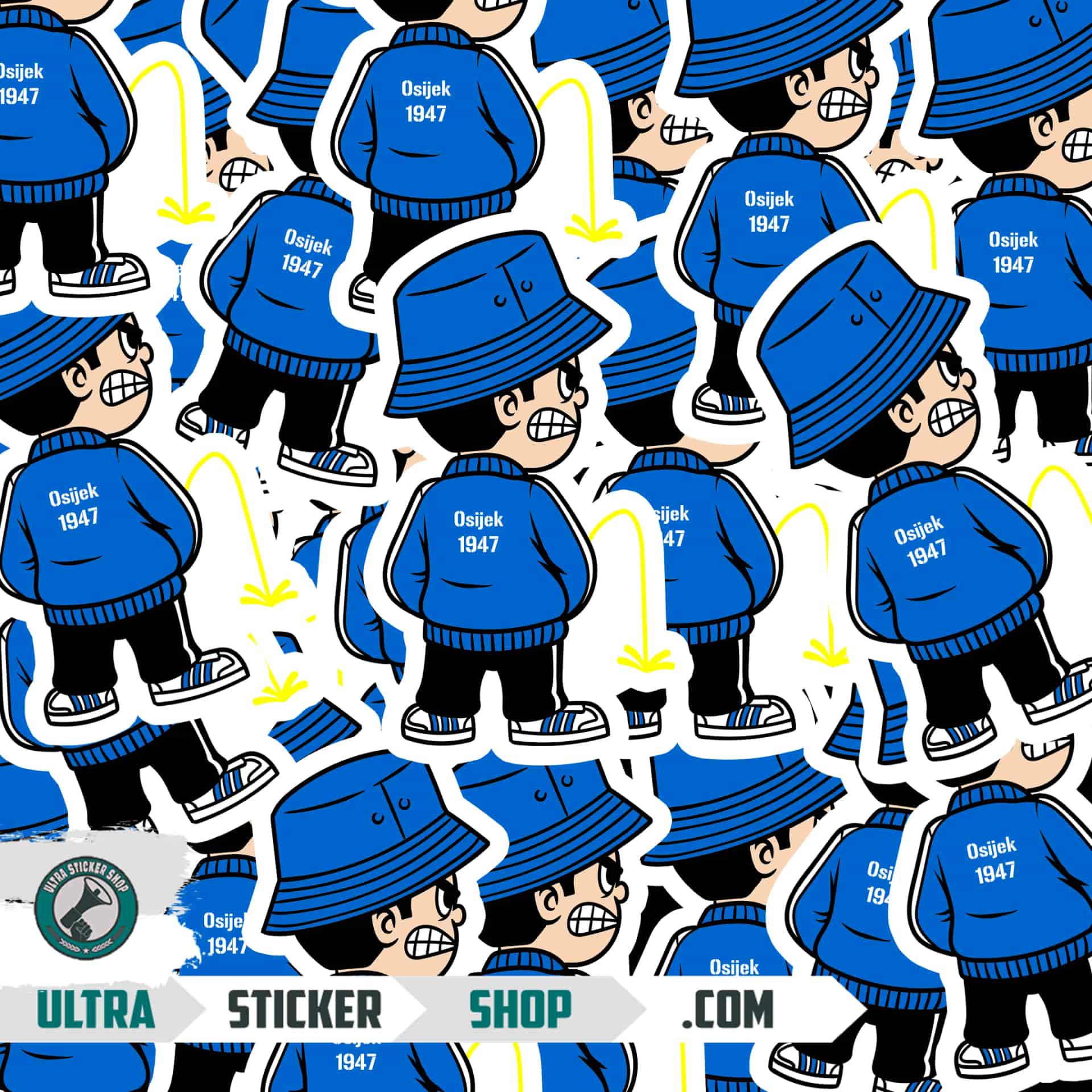 Osijek 1947 Pee Kid Stickers