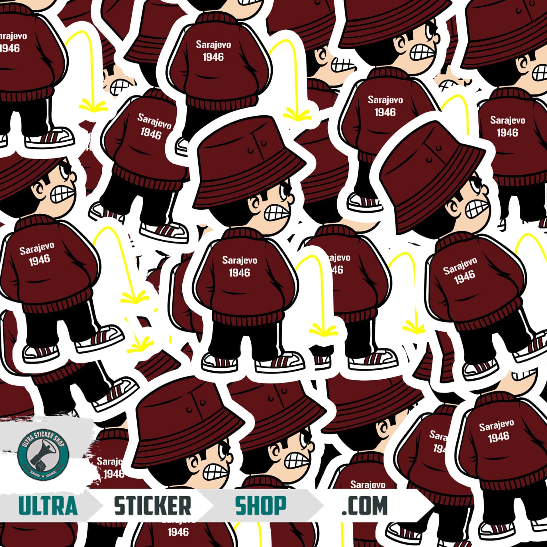 Sarajevo 1946 Pee Kid Stickers