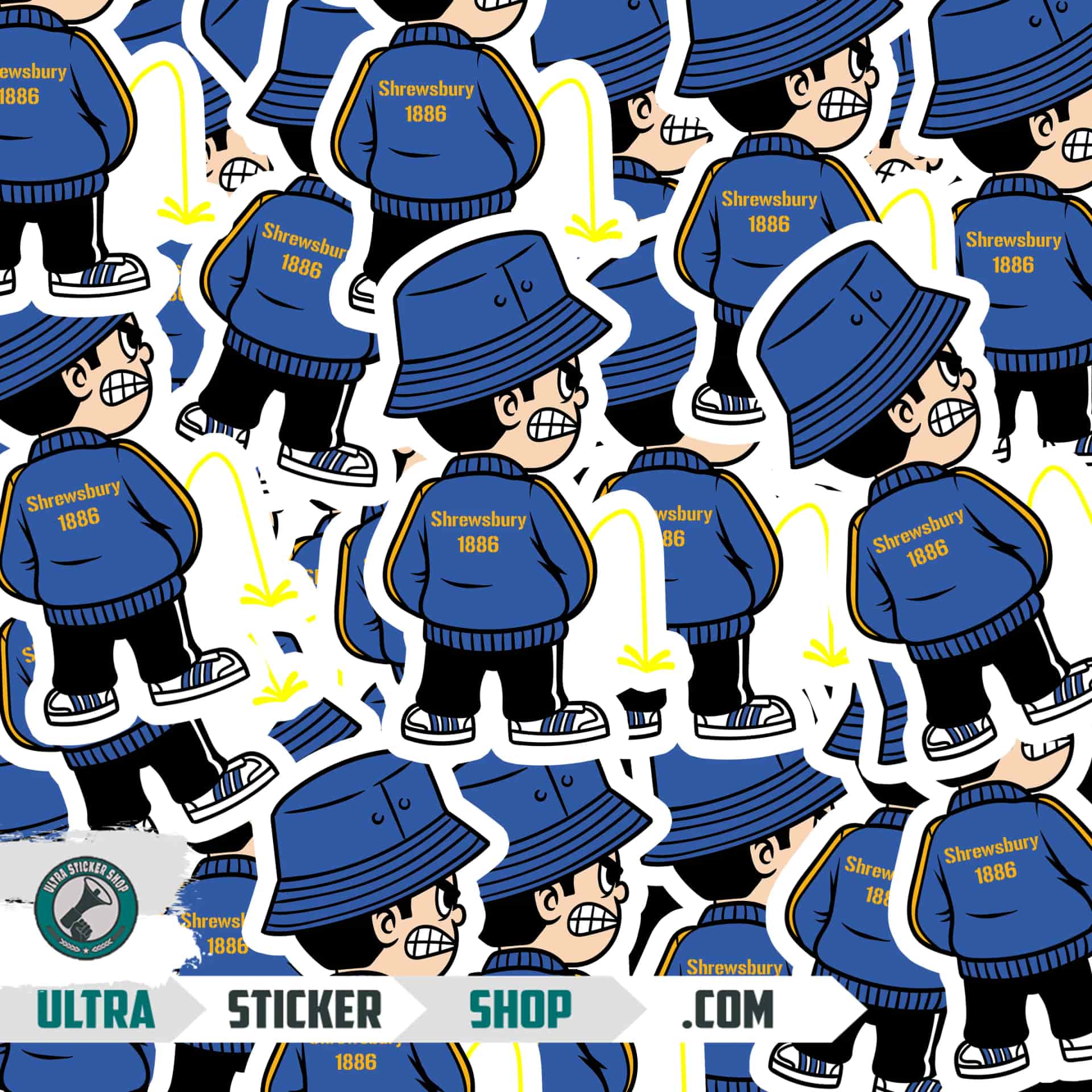 Shrewsbury 1886 Pee Kid Stickers