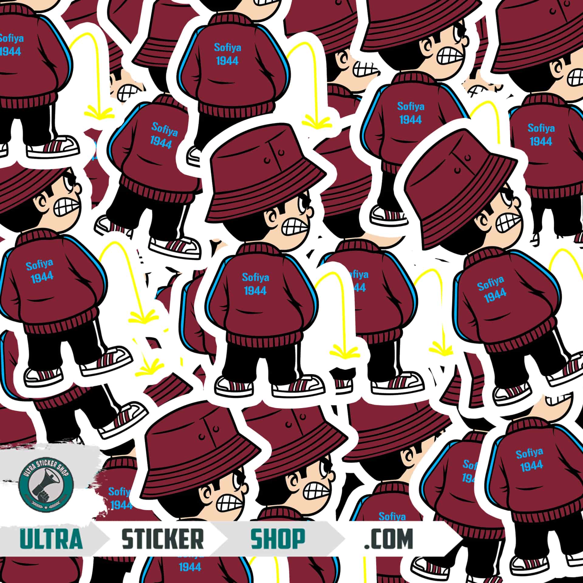 Sofiya 1944 Pee Kid Stickers