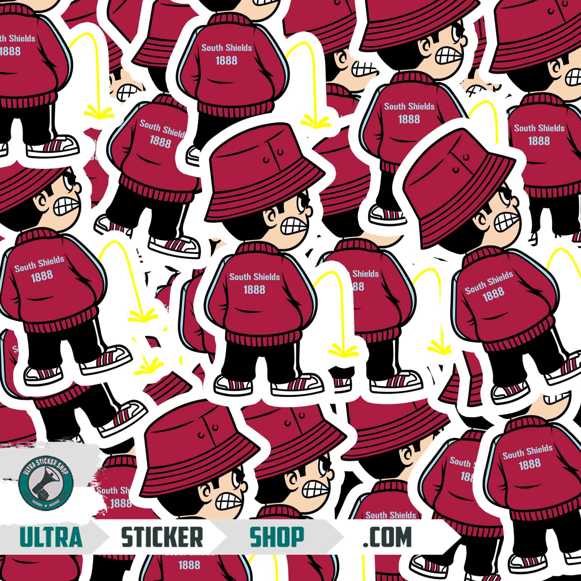 South Shields 1888 Pee Kid Stickers