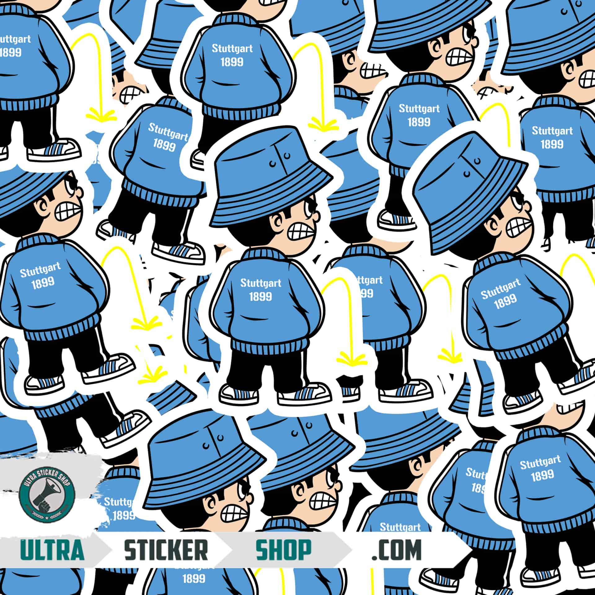 Stuttgart 1899 Pee Kid Stickers