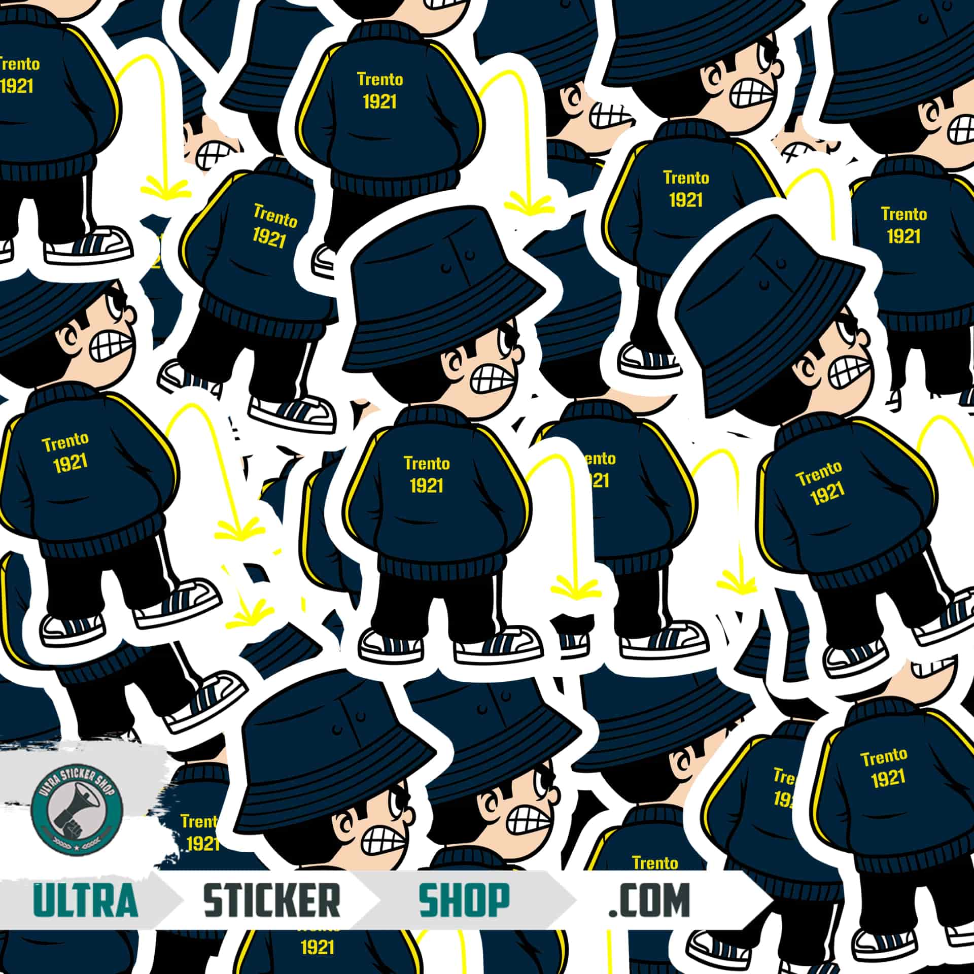 Trento 1921 Pee Kid Stickers