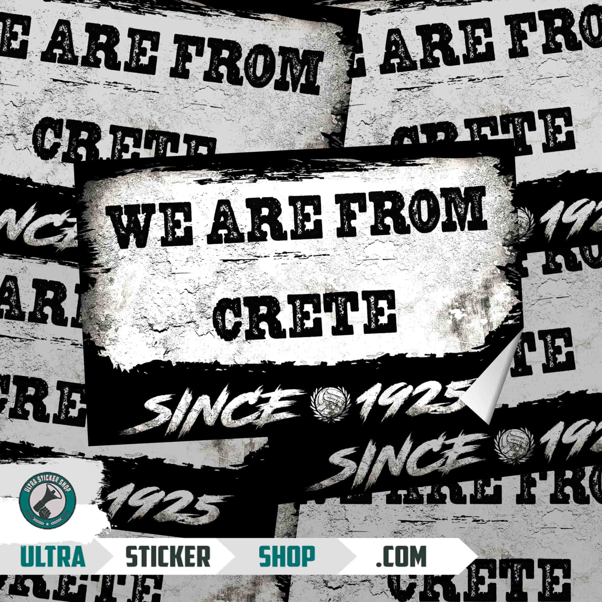 We are from Crete since 1925 Stickers