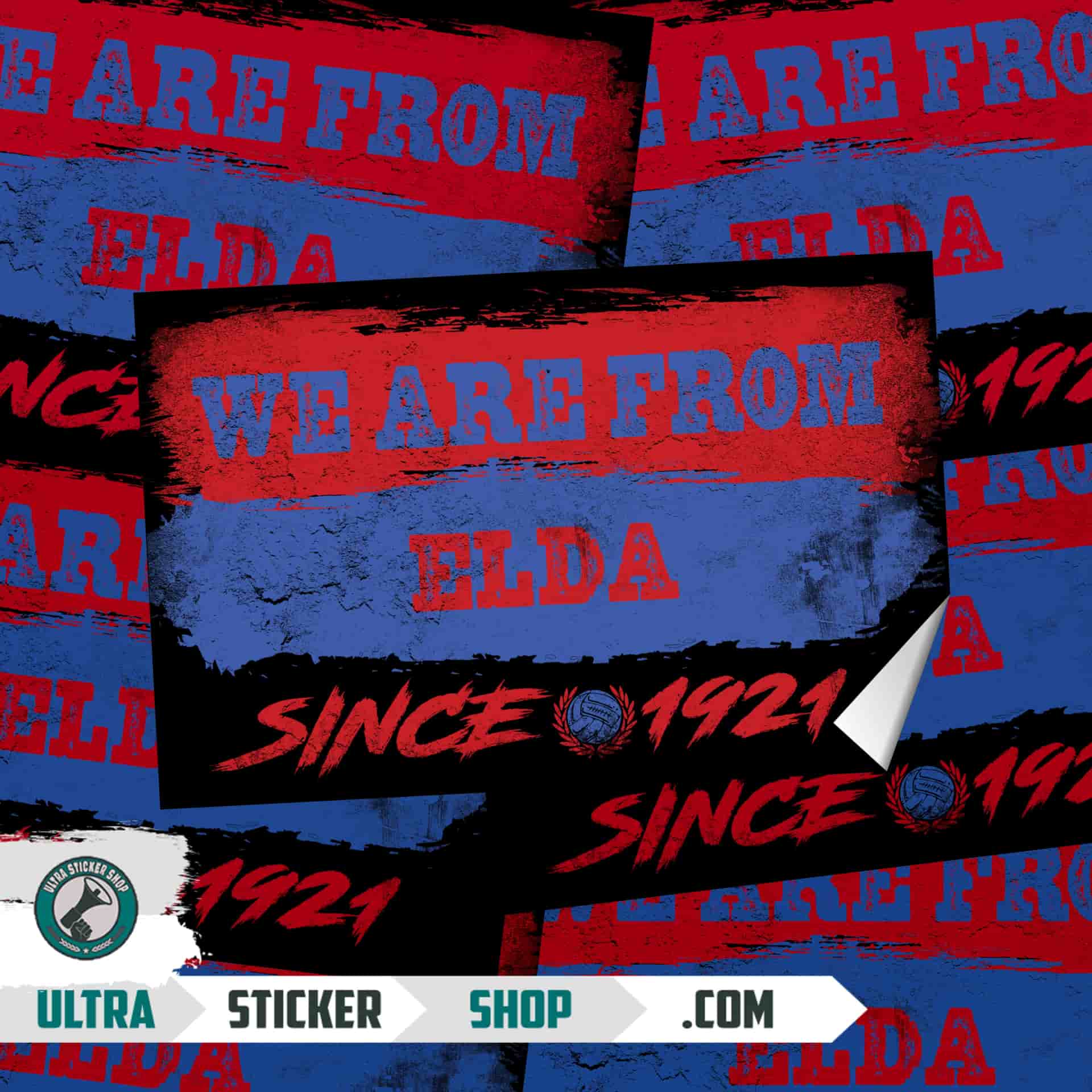 We are from Elda since 1921 Stickers