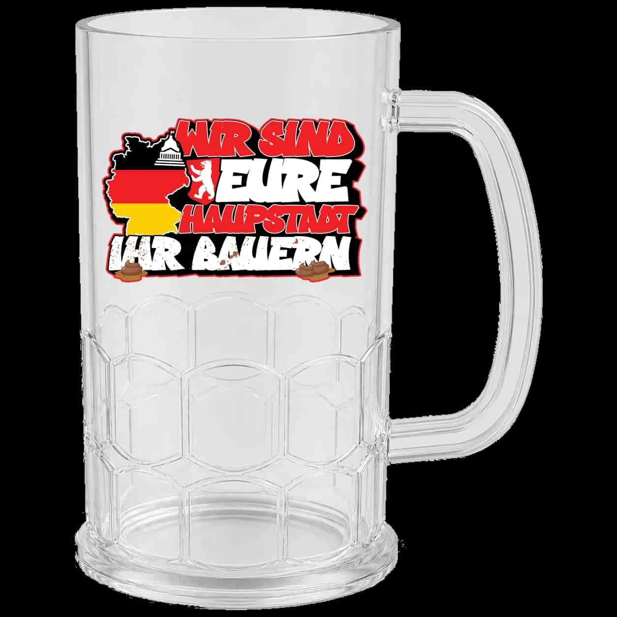 Wir sind eure haupstadt ihr bauern Beer Mug