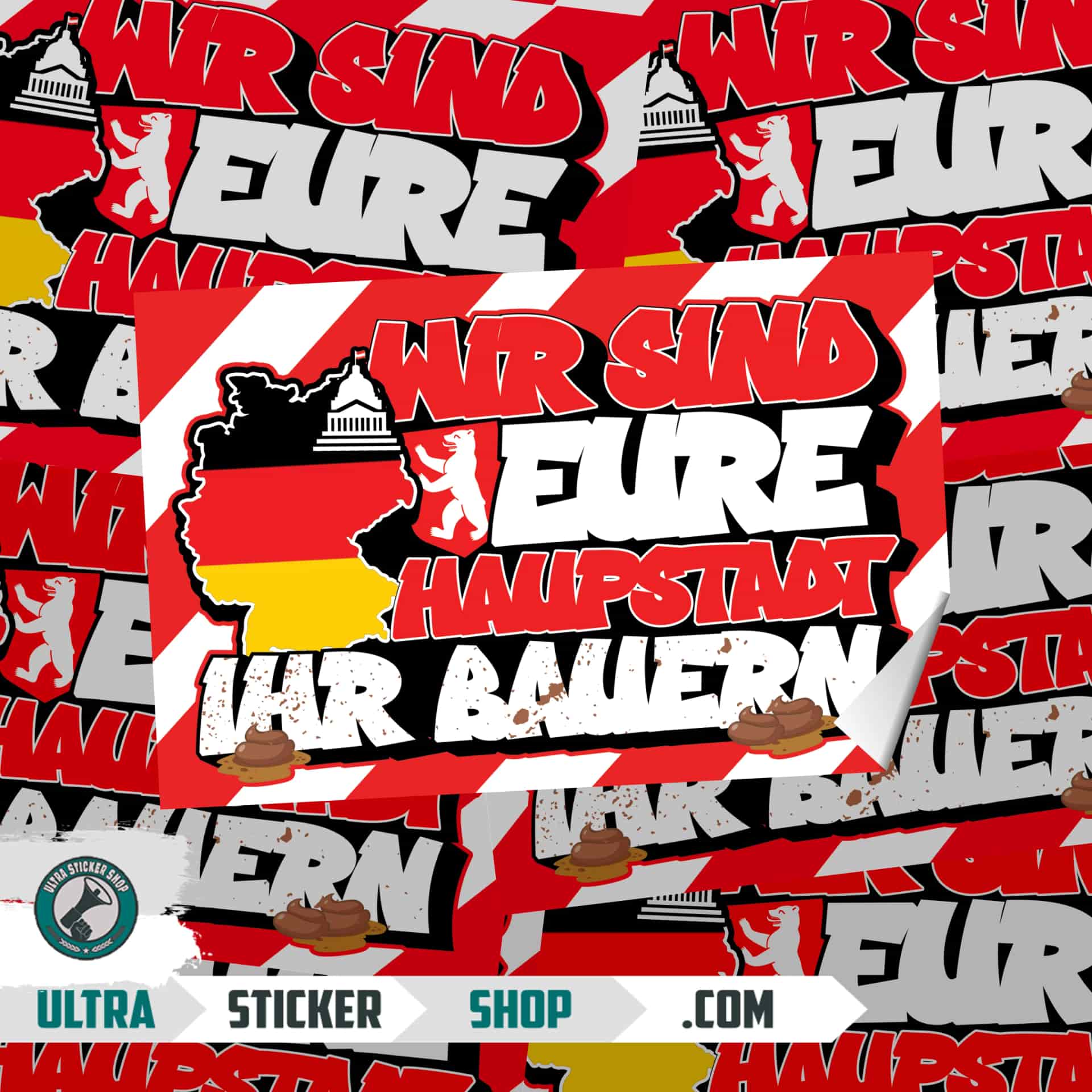 Wir sind eure haupstadt ihr bauern Stickers