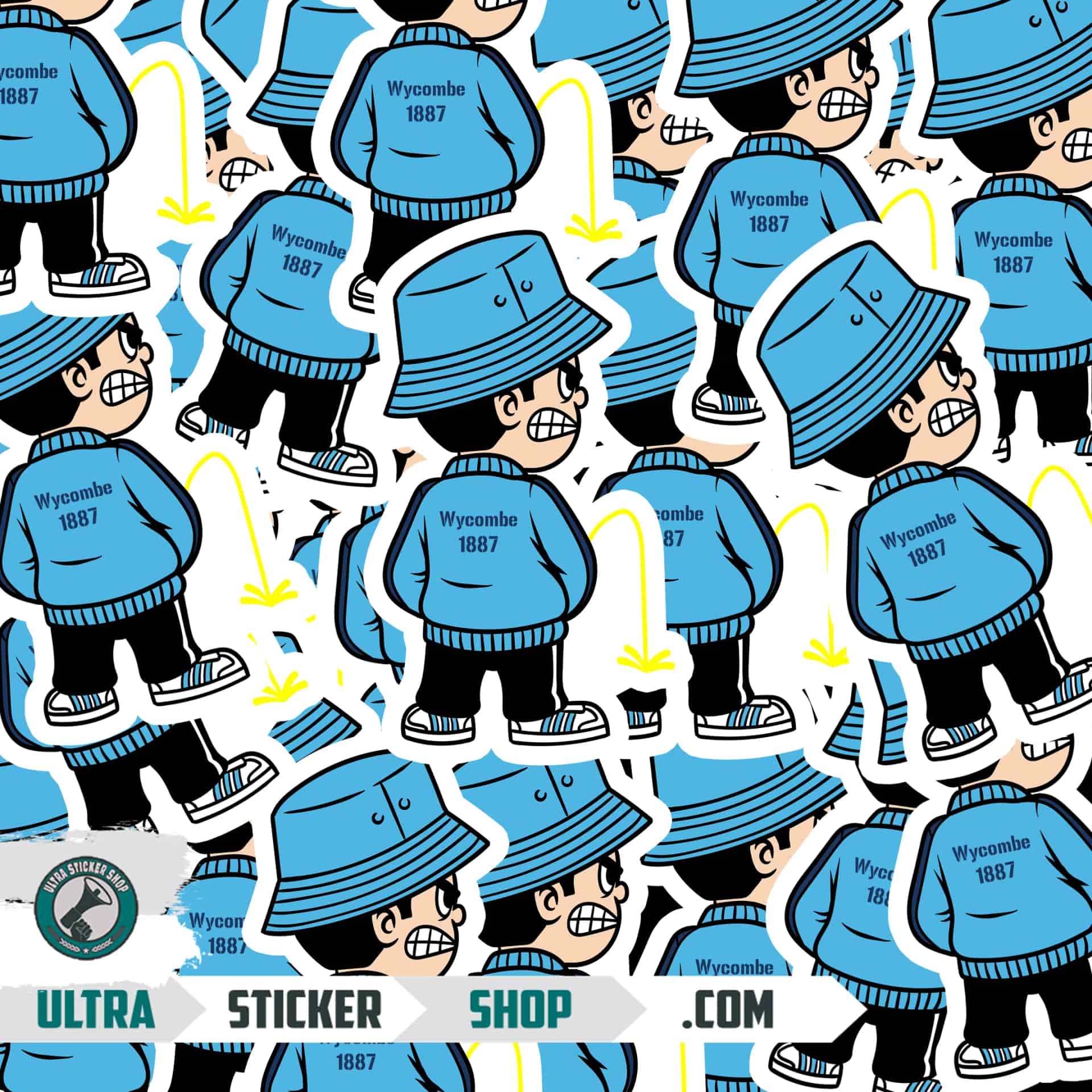 Wycombe 1887 Pee Kid Stickers