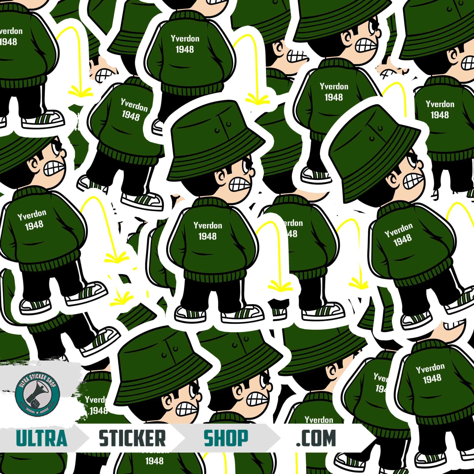 Yverdon 1948 Pee Kid Stickers