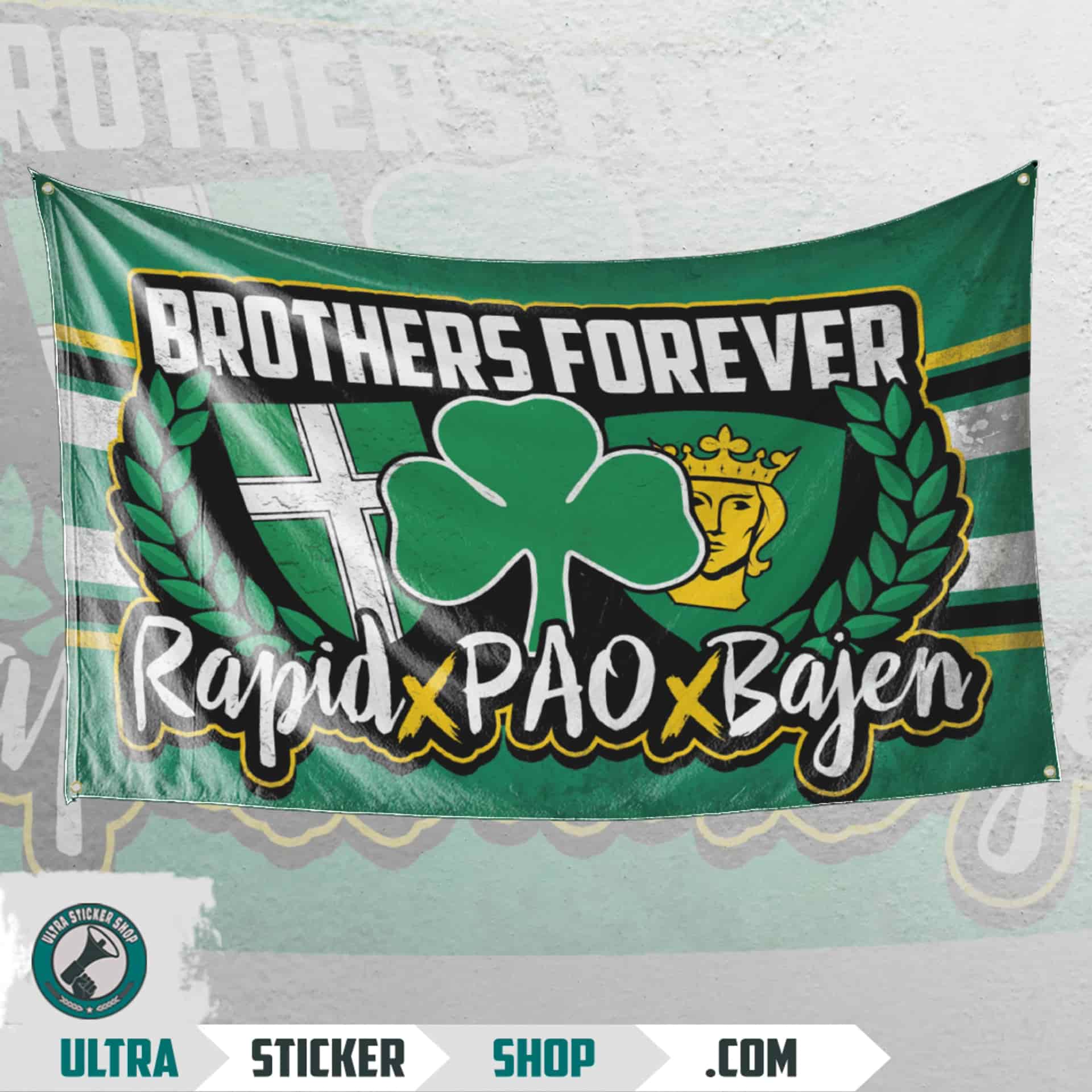 Rapid Pao Bajen brothers forever Flag