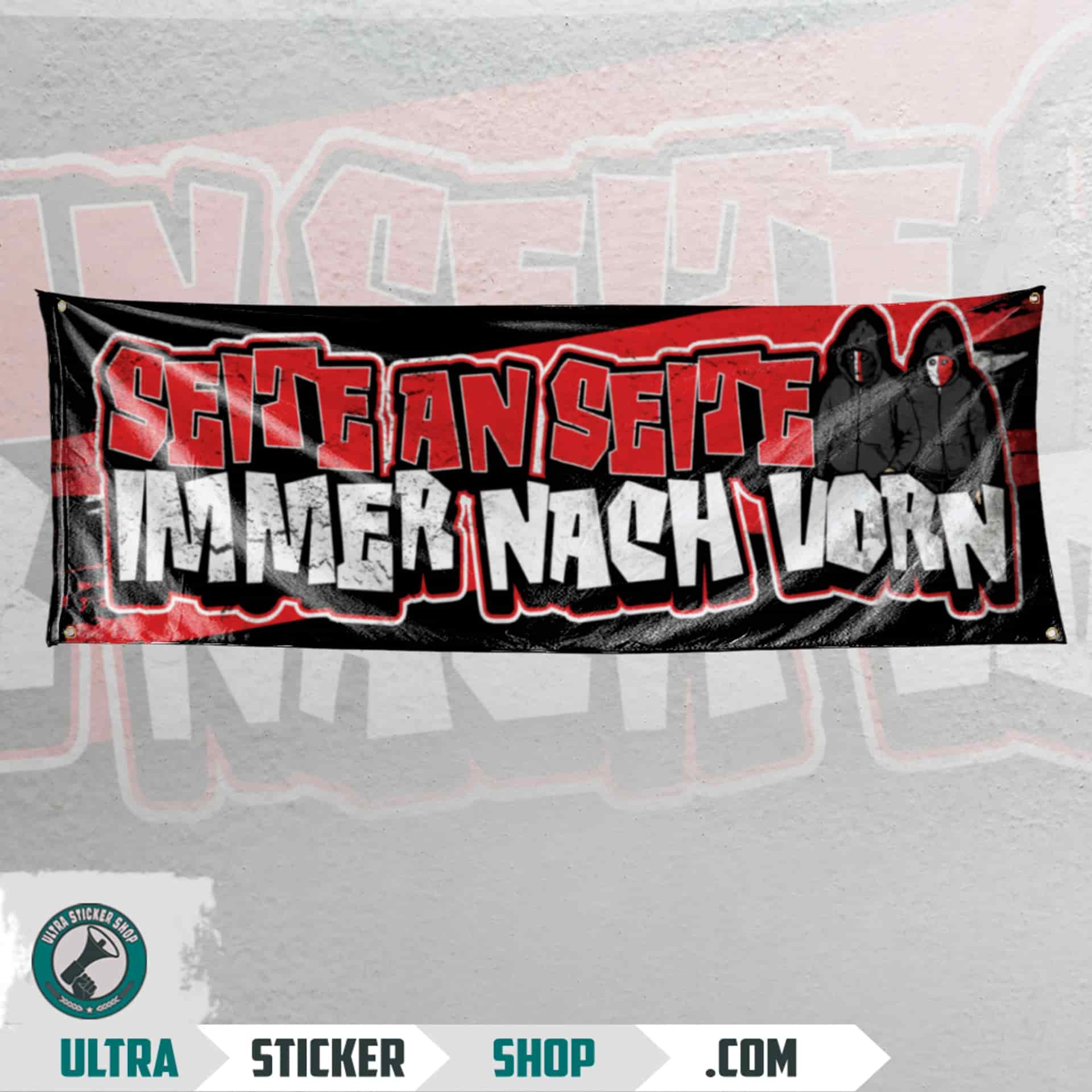 seite an Seite immer nach vorn Flag